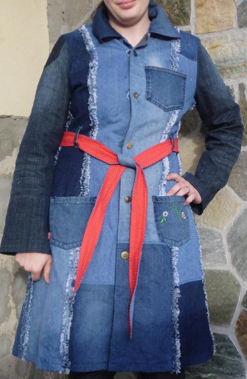 Mantel Johanna aus Jeans (Probemantel).