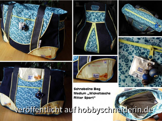 Schnabelina Bag medium mit Zip-It, als Wickeltasche.