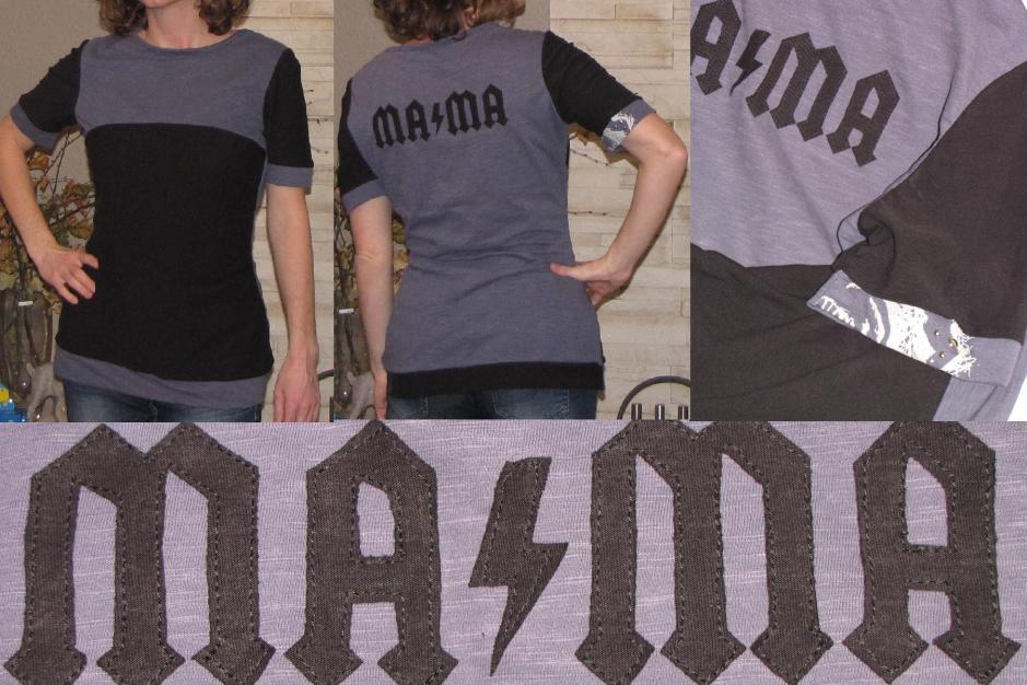 Mama-Rockershirt aus 2 Männer-T-Shirts :-)