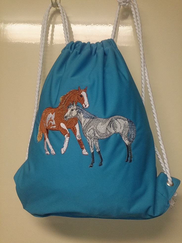 Rucksackbeutel für meine "Pferdeenkelmädchen"