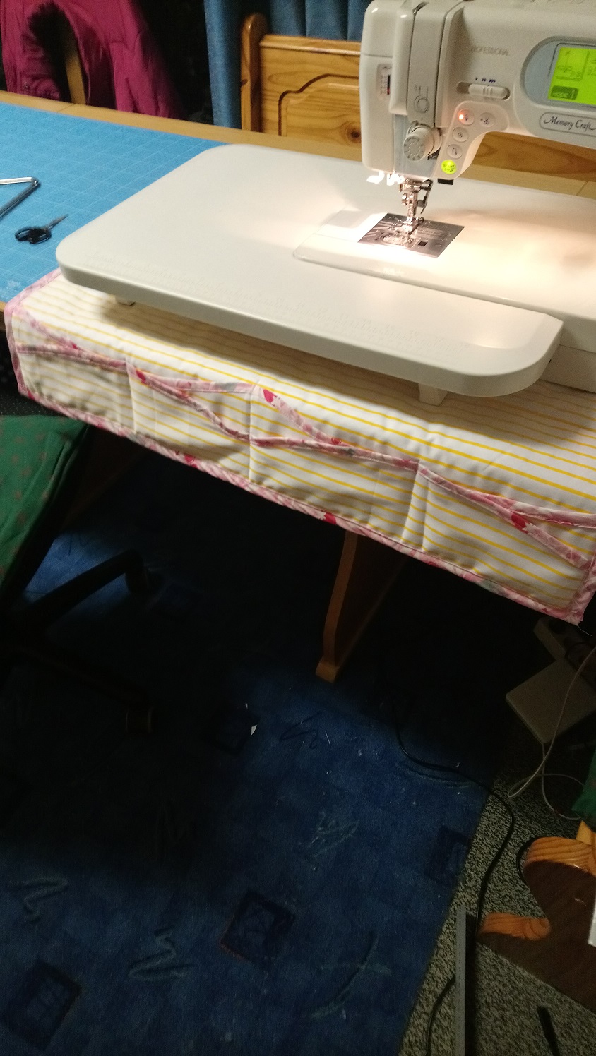 Unterlage für die Nähmaschine