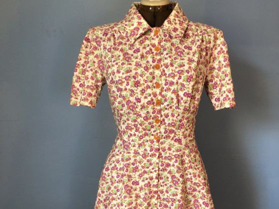 1940er Kleid aus einem original Stoff