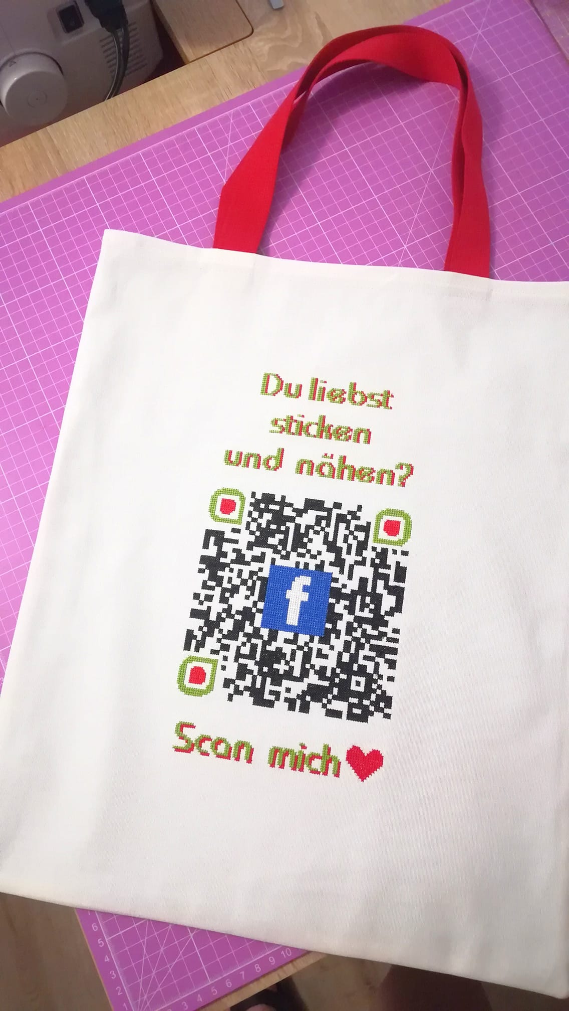 Tasche für die Stoffeinkäufe