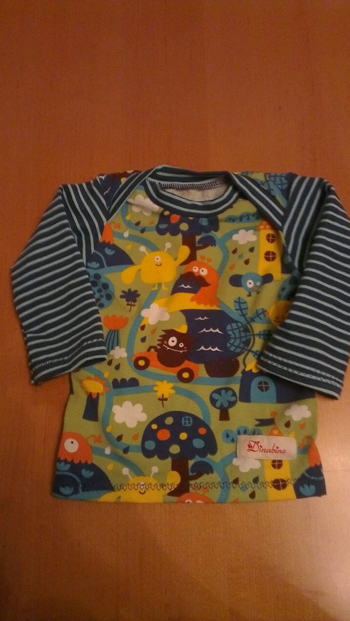 Babyshirt Gr. 50/56 Farbenmix "Zwergenverpackung"