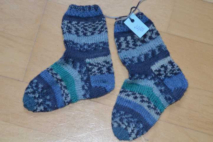 Blaue Kindersocken Gr 22-23