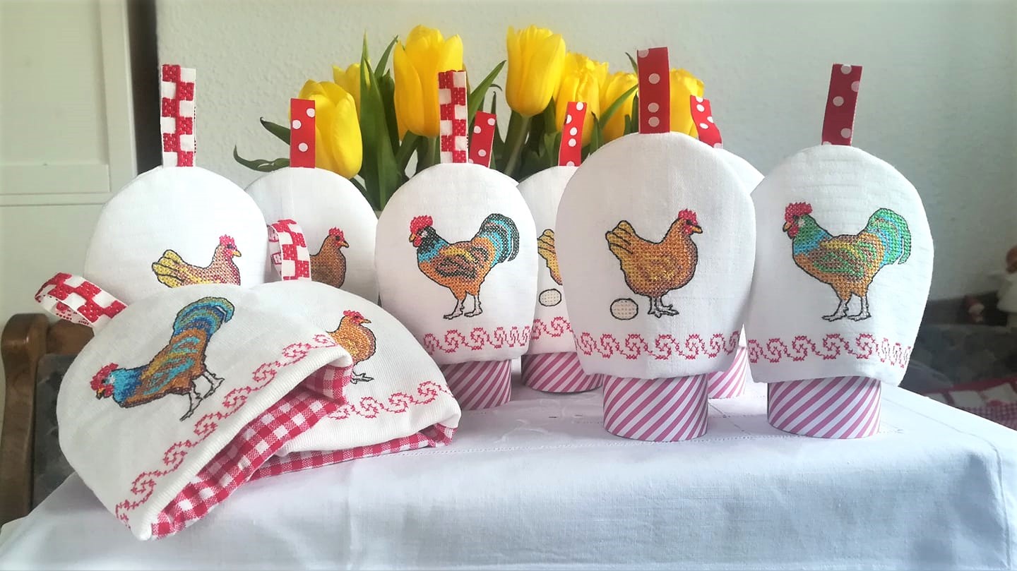 Frohe Ostern wünsche ich Euch Hobbynähern und Hobbystickern!