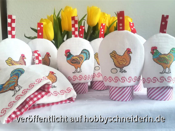 Frohe Ostern wünsche ich Euch Hobbynähern und Hobbystickern!