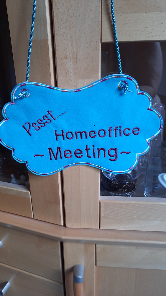 Schild für Home office