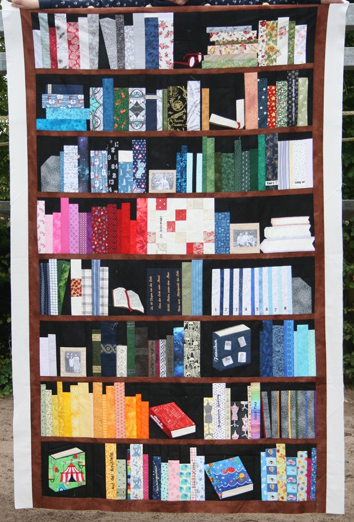 Bücherregalquilt Komplettansicht