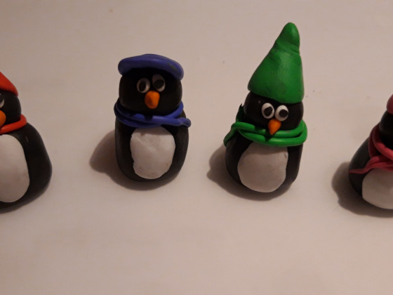 Sonstige Bastelarbeit - Die lieben sieben Pinguine