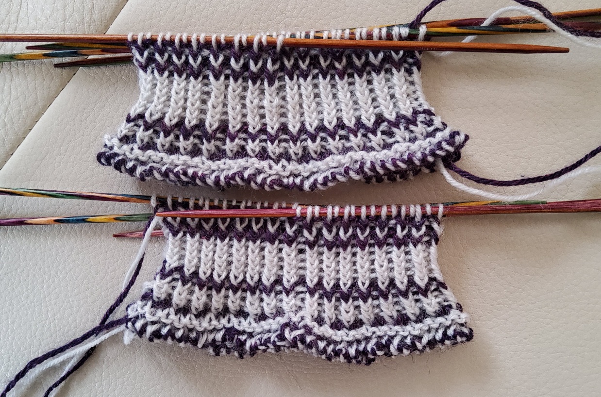 Osterbingosocken - das Bündchen