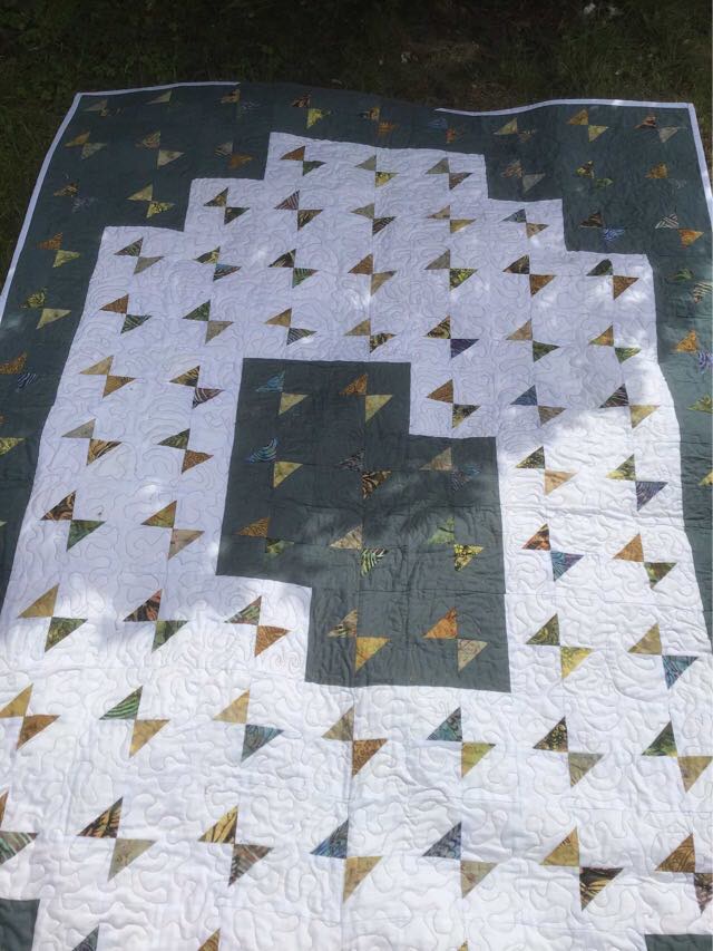 Schleifchenquilt aus der Nähe