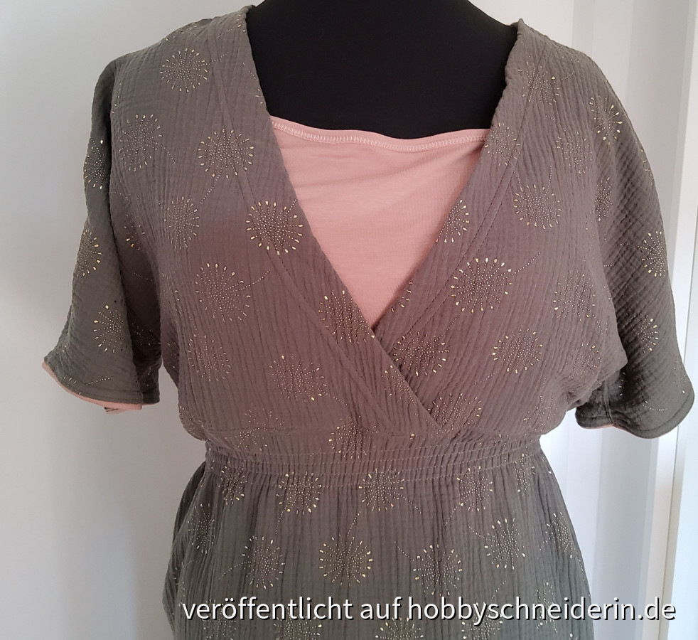 Damenkleid (Schnitt Verano aus dem LilleMag No 5) aus Musselin und Modal