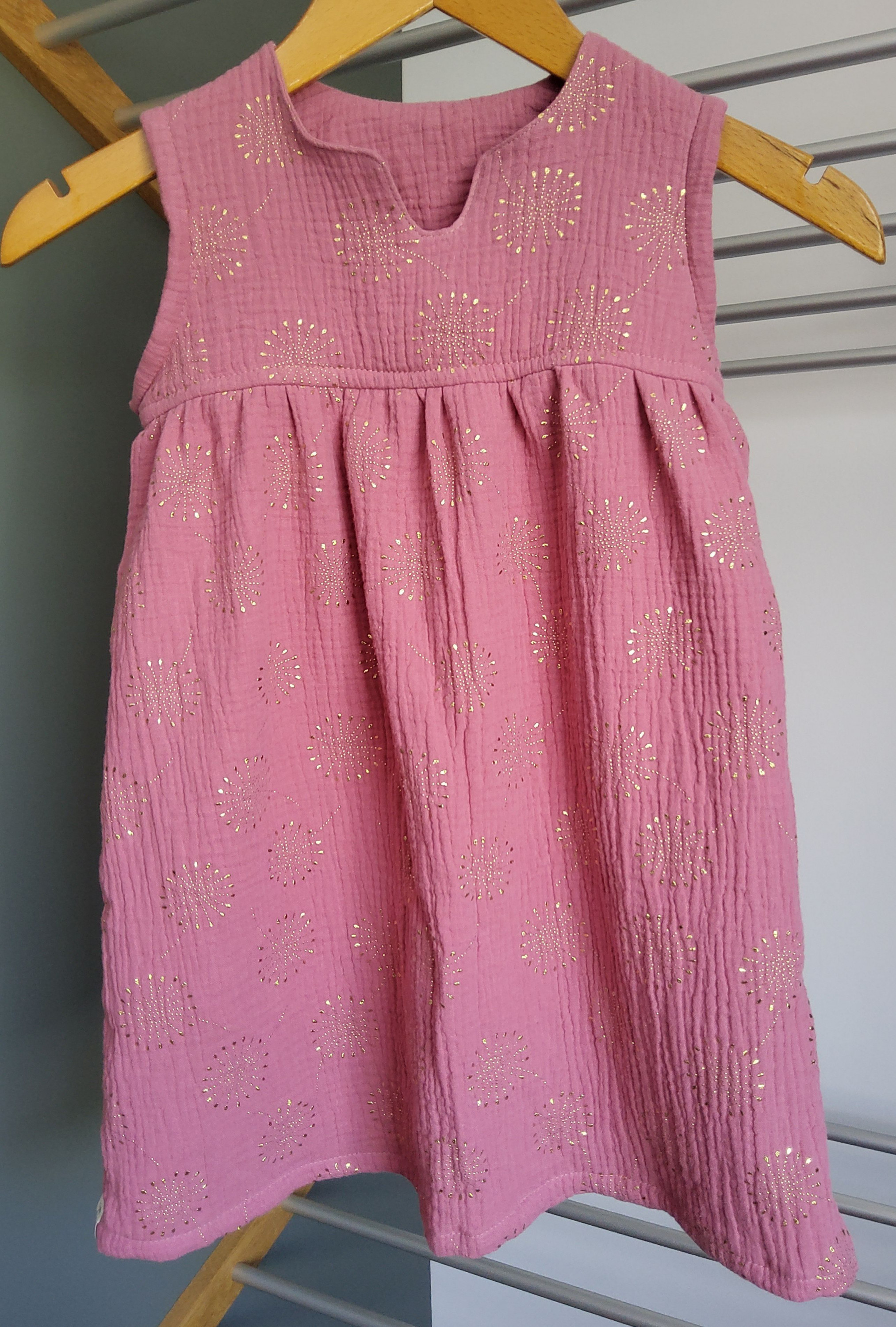 Kinderkleid/ -Tunika Bohemian (Kid5) aus Musselin