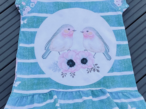 Cutie Shirt aus Bird Panel Gr. 122