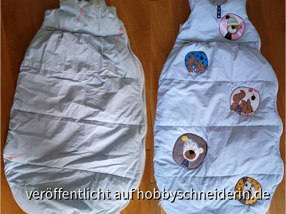 Kinderschlafsack - repariert und aufgehübscht