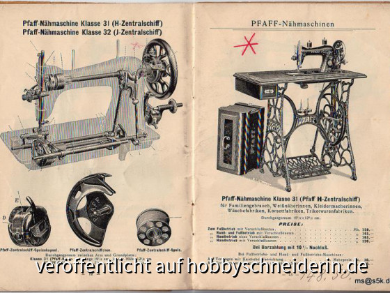 Preisbuch Pfaff 1912