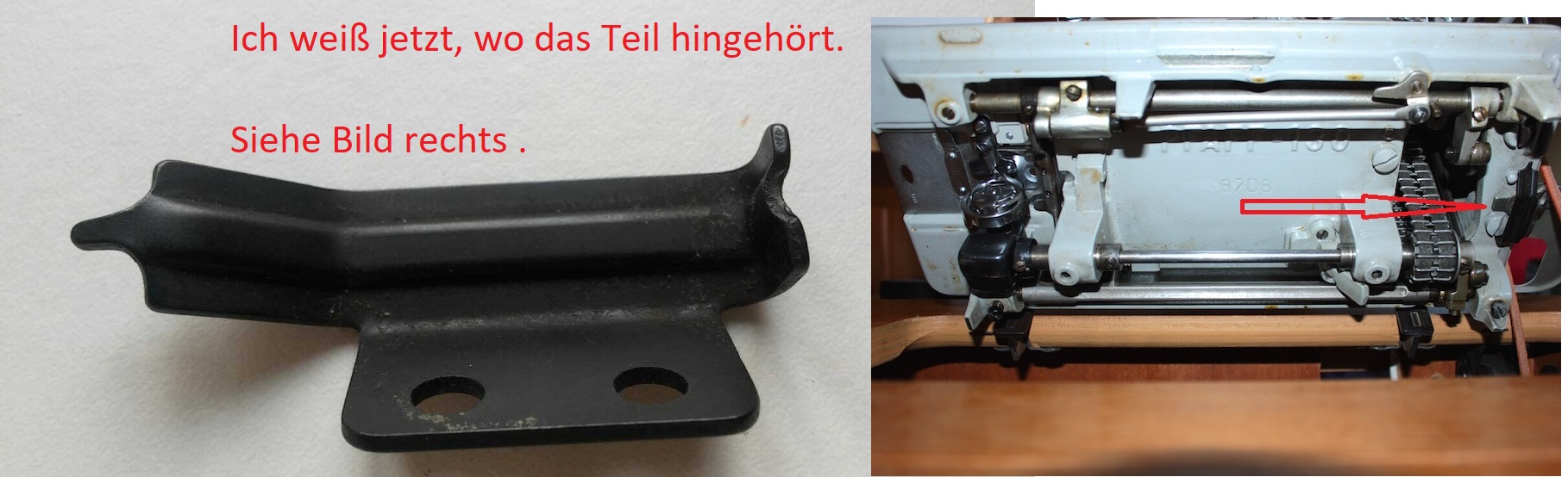 Ich weiß jetzt, wo das Teil hingehört.