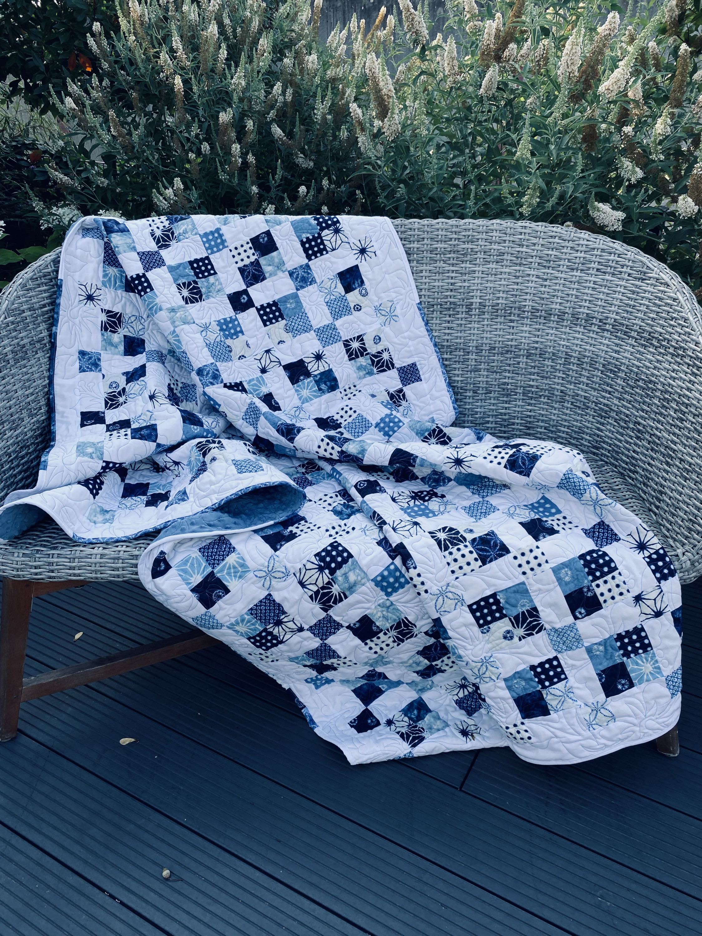 Blue Hawaii Quilt fertig