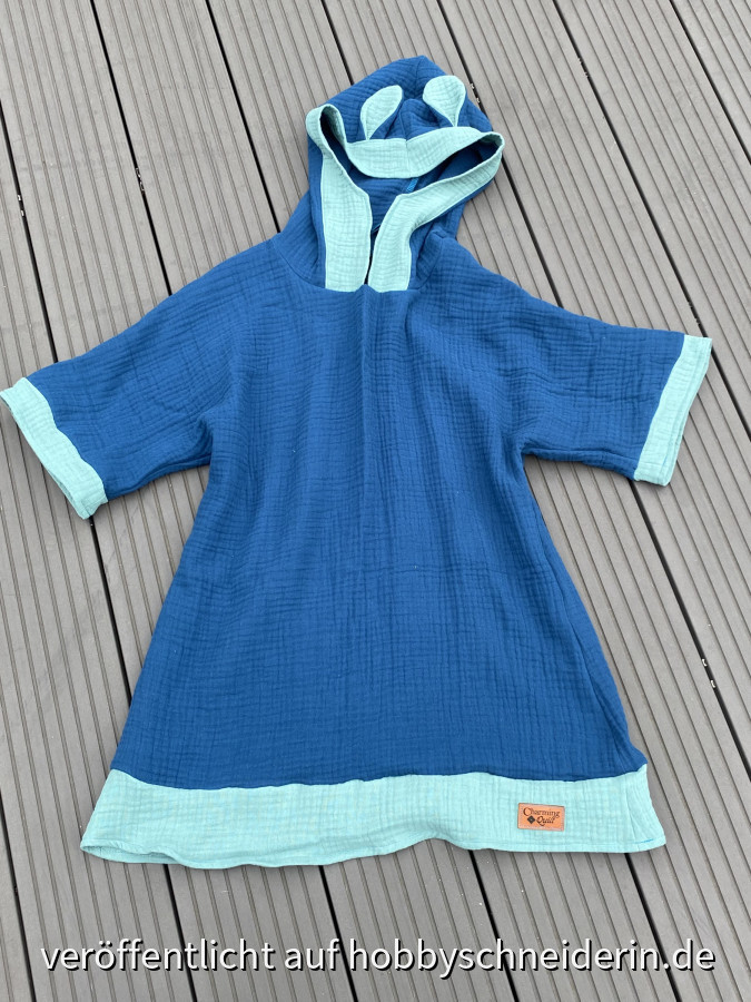 Badeponcho Gr 134 aus Musselin