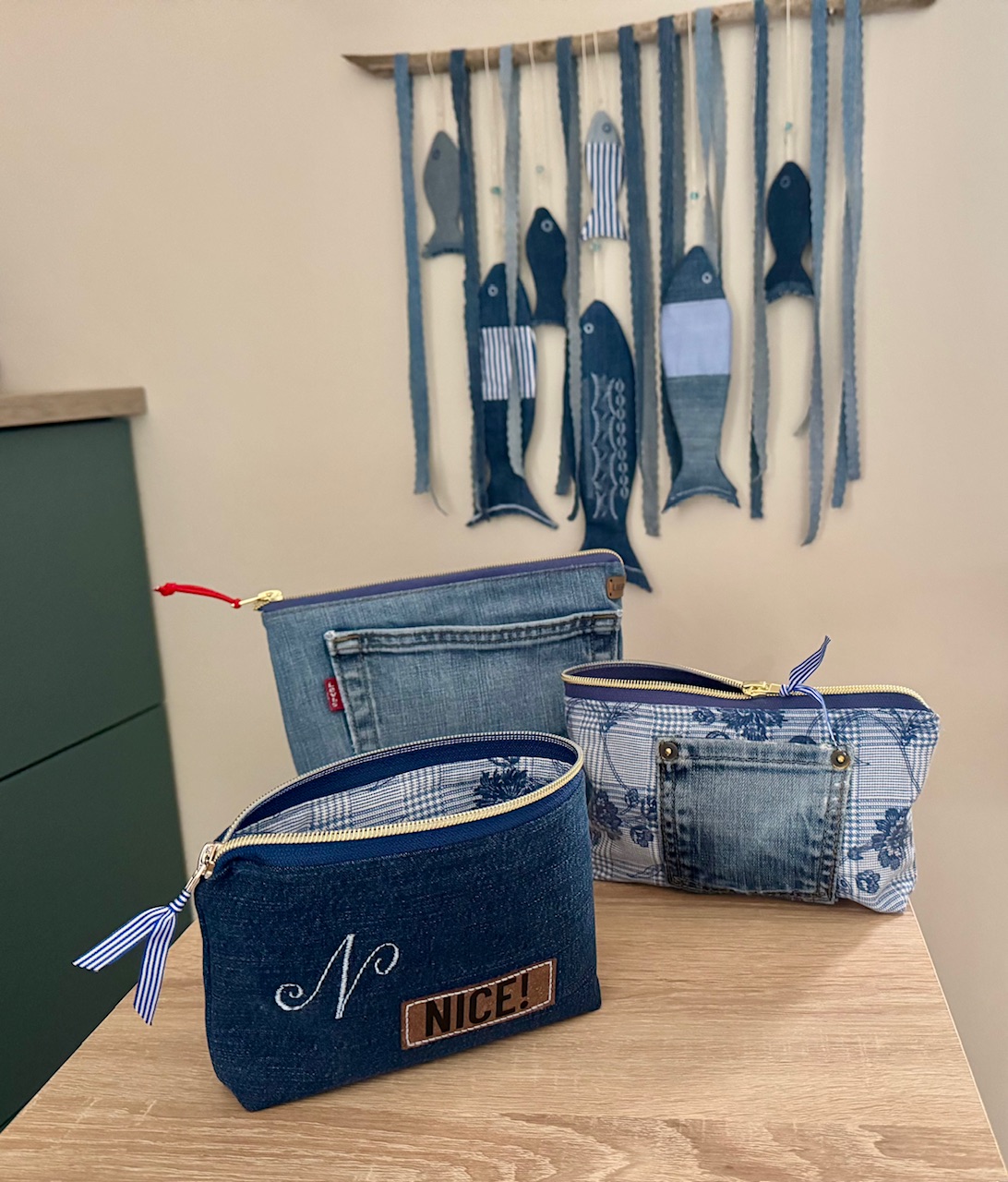 Kometiktäschchen aus Jeans-Resten