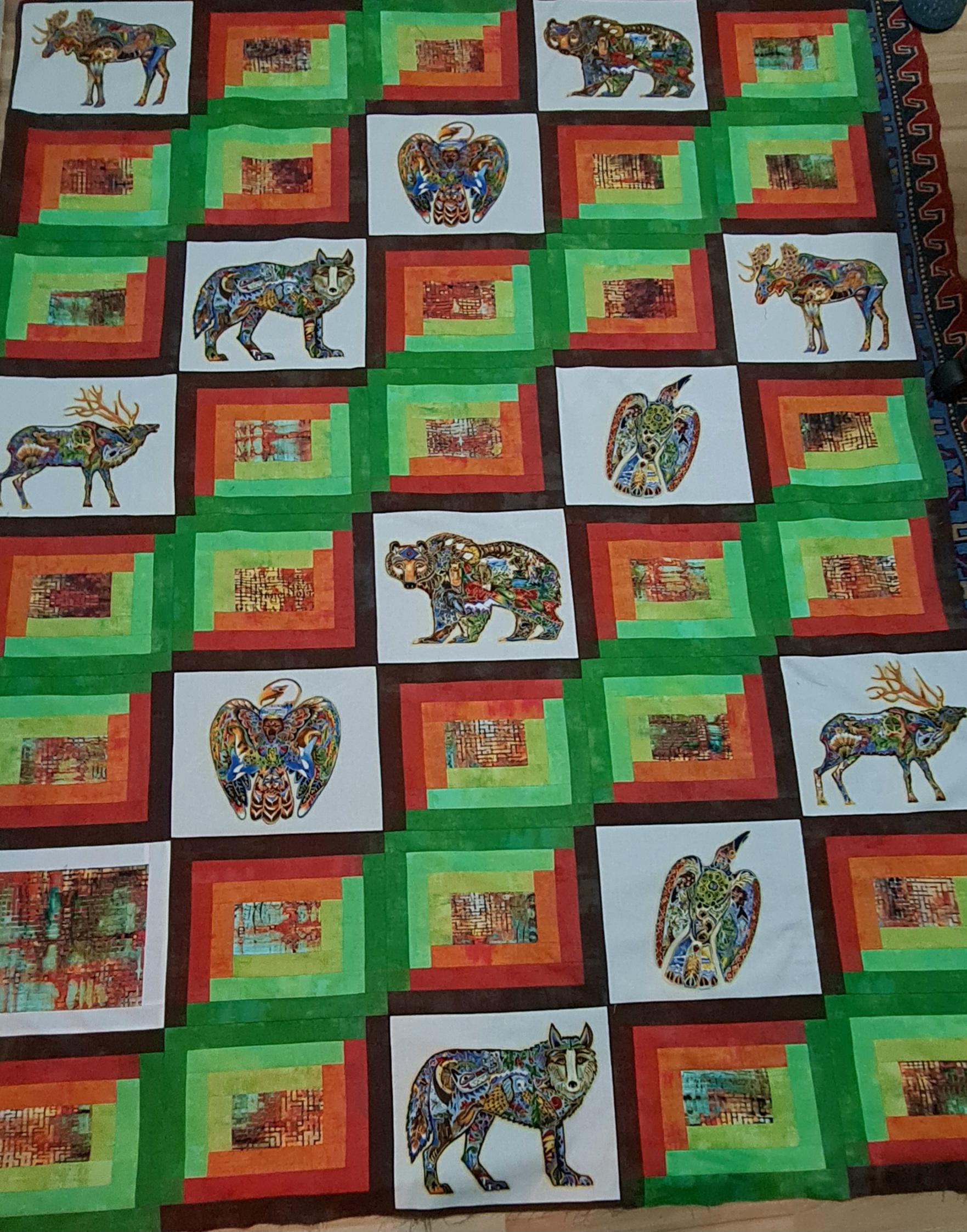 Quilttop wilde Tiere