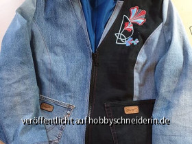 Jeans-Upcycling-Jacke