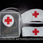 Krankenschwesternhäubchen mit passender Tasche für Pflaster und Co.