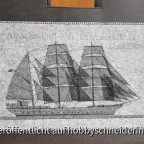 Einkaufstasche aus SnapPap mit Segelschiff-Stickerei
