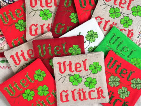 Untersetzer "Viel Glück"