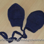 Dunkelblaue Babyhandschuhe