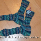 Spiralsocken mit Ferse Gr 36-37