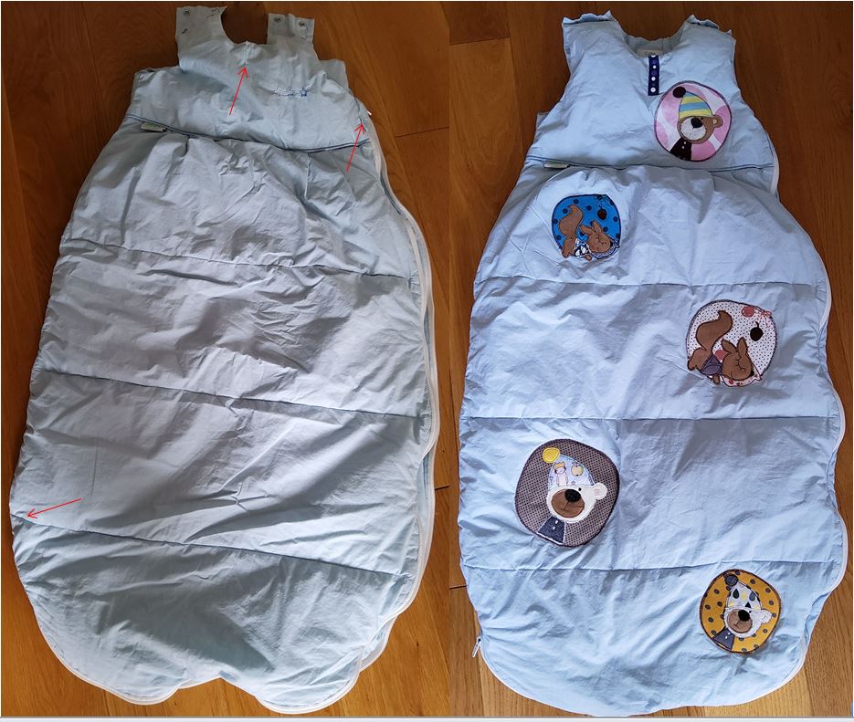 Kinderschlafsack - repariert und aufgehübscht