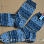 Blau-graue Männersocken 2020 in Gr 42-43