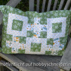 Patchwork Kissenbezug mit Vögelchen