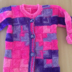 Patchworkstricken als Babyjacke