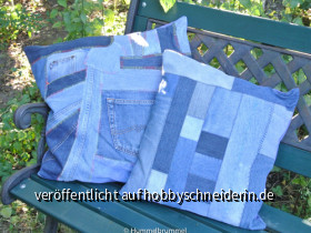 Jeans-Upcycling-Patchwork-Kissen