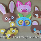 Tiermasken aus Tonpapier/pappe