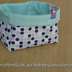 Stoffkörbchen mit Aqua