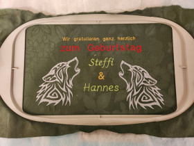 Ein gestickter Geburtstagsgruß