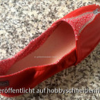 Espadrilles rot mit besticktem Stoff