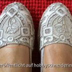 Espadrilles Leinen mit Spitze Vorn