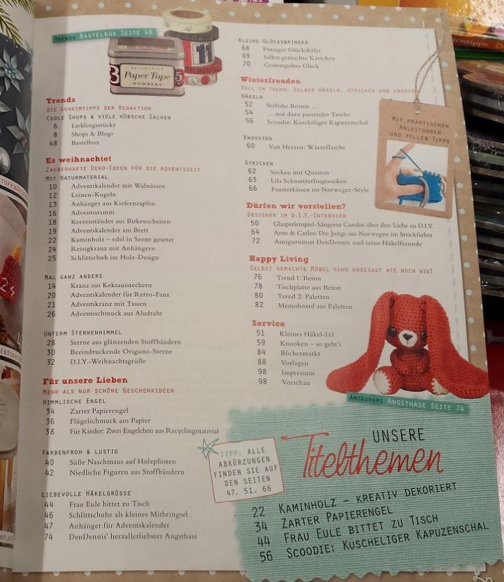 DIY Kreativmagazin Inhalt Erstausgabe