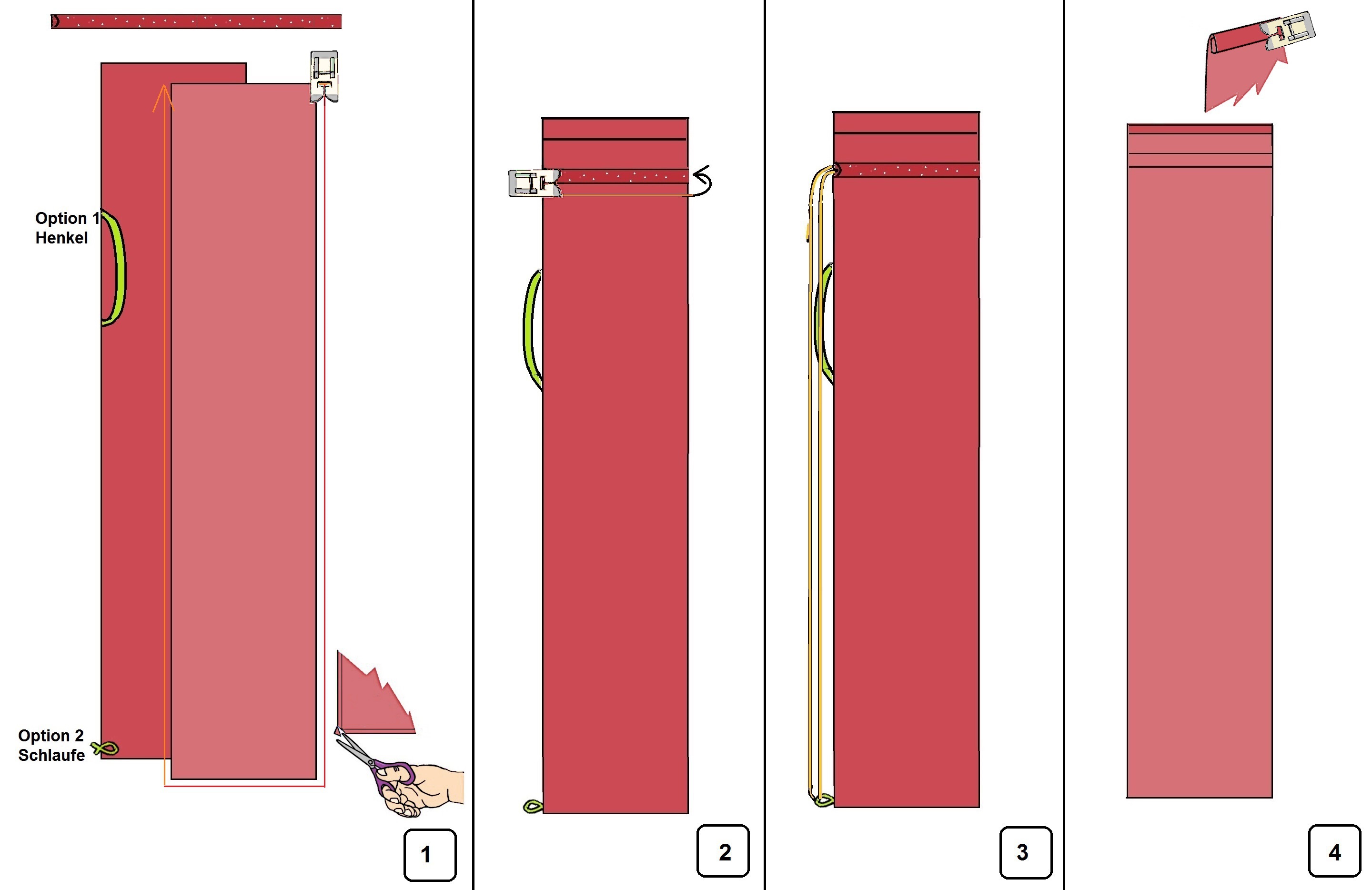 Anleitung Schnittmuster Baguettetasche Anouk