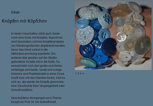Knöpfe Initiative Handarbeit