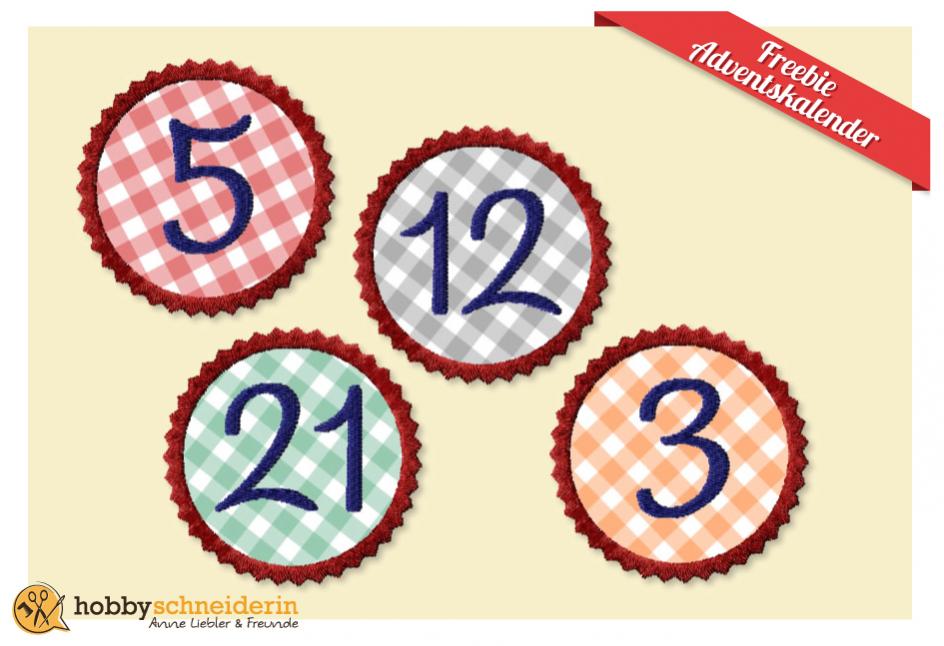 Freebie Sticken Applikation Advent