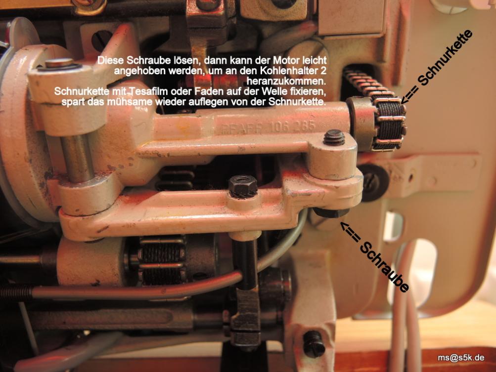 Pfaff Nähmaschine Sicherungsschraube
