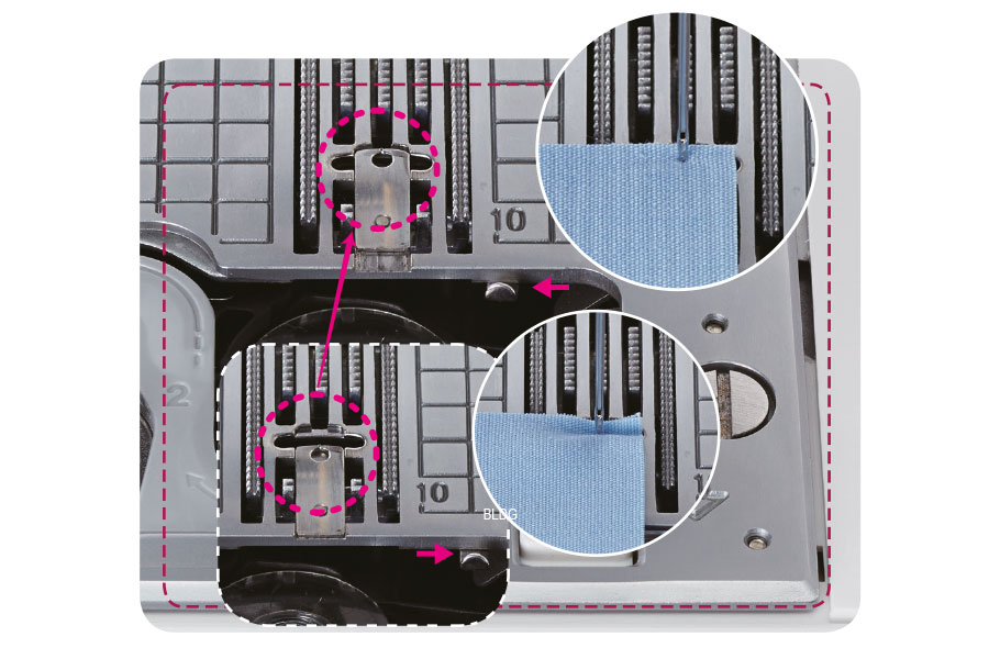 JUKI HZL-DX5 multifunktionale Stichplatte
