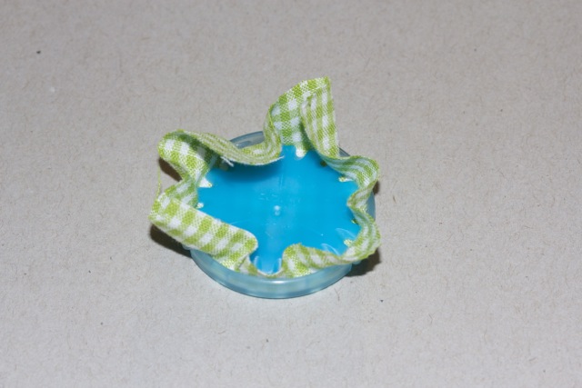 Clover Schablone Stoff einklemmen