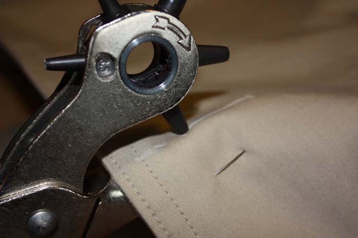 Knopfloch handgenäht